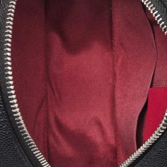 Chanel Black/White Quilted Caviar Leather Filigree Vanity Round Clutch - Picture 9 of 10